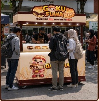 Booth Goku Fuwa di area kampus