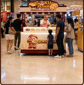 Booth Goku Fuwa di area mall