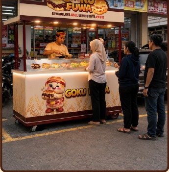 Booth Goku Fuwa di area minimarket